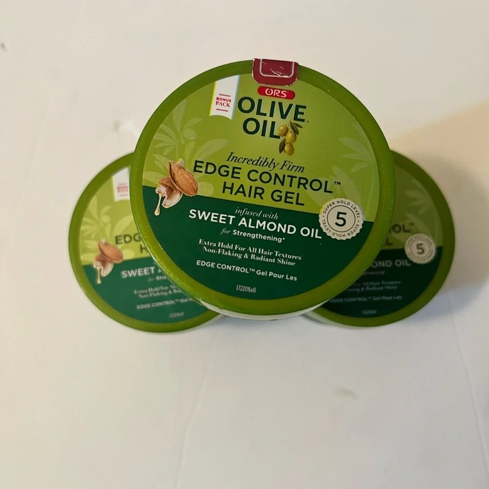Olive Oil Edge Control Hair Gel - Green Qty 3